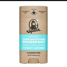 DR. Squatch Coconut Castaway Men's Aluminum Free Deodorant - 2.65 fl oz