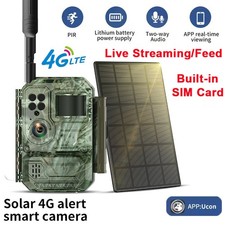 Campark 4G LTE Cellular Trail Camera Solar Panel Battery Live Streaming Night