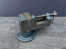 Vintage Palmgren Drill Press Vise w/ Cast Iron Swivel Base/Stand - 2.5" Jaws