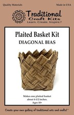 Plaited Basket Kit - Traditional Craft with Diagonal Bias Design