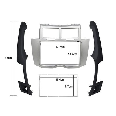 2 DIN For Toyota Yaris Vitz Platz 05-11 Car DVD Radio Stereo Fascia Panel Frame