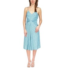 Michael Kors Turquoise Dress Chain Strap Sleeveless Midi Dress XL 7
