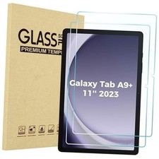 Screen Protector for Galaxy Tab A9 Plus 11 Inch 2023, HD Tempered Glass 2 Pack