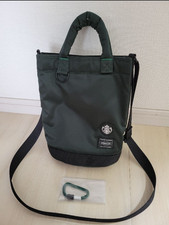 Starbucks Japan × PORTER coffee bean shape drum bag S Olive Green NEW FS