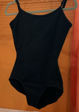 Capezio Women's Dance Leotard Black Size L RN 63356-2 Solid Dancewear