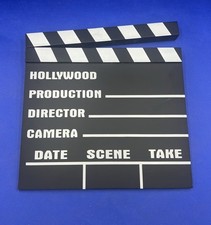 Wooden 12.5  x 12.5  Hollywood Movie Slate/Clapper Wall Art Movie Decor