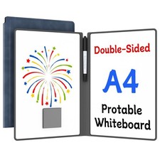 Small Dry Erase Board 12x9 Inch Portable DoubleSided Folding Whiteboard Pen