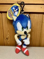 Genuine Sonic The Hedgehog Cartoon Character Blue Plush Coin Bag Clip Toy 9"