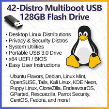 42-in-1 Linux Multiboot 128GB USB Flash Drive