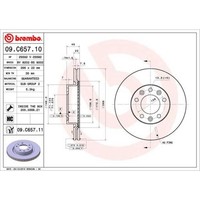 Brembo 2X Bremsscheibe Vorne Ø266 Mm Beschichtet FüR Peugeot 308 SW II