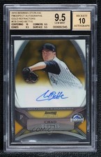 2010 Bowman Sterling Prospects Gold Refractor 19/50 Chad Bettis BGS 9.5 Auto 0s3