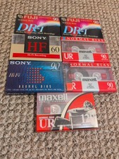  7 New Blank Cassette Tapes Lot Maxell Sony Hi Fi HF Fuji Normal Bias 60 90 120