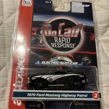 Auto World On Call 1970 Ford Mustang Highway Patrol Car HO Scale Slot Car New