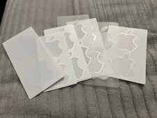 Lot of 14 Genuine OEM Apple Logo Sticker White 2  W x 2.5  H 