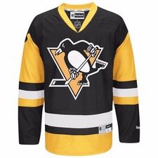 2016-17 Pittsburgh Penguins Reebok NHL Men's Black Home Premier Hockey Jersey