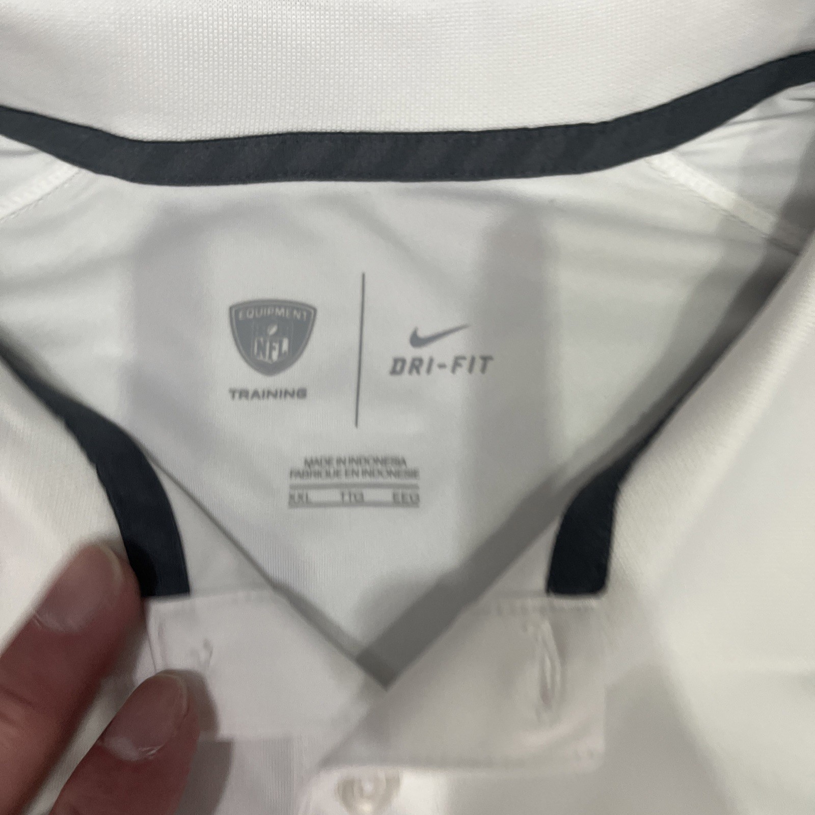 Nike NFL On Field Dri-Fit Polo Men's XXL White thumbnail 4