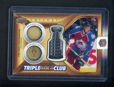 2023-24 UD Trilogy Hockey Triple Gold Club Peter Forsberg Avalanche HOF 172/199