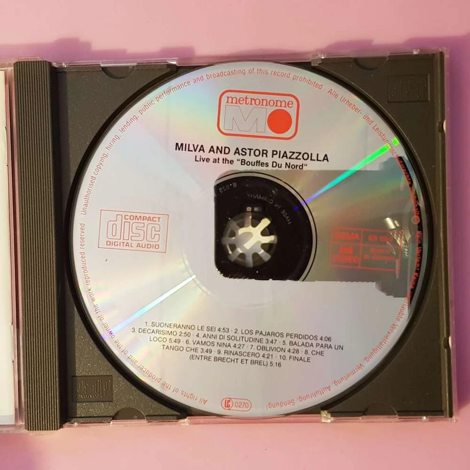 MILVA & ASTOR PIAZZOLLA Live At The Bouffes Du Nord FULL SILVER EX/EX (CD) - Bild 3 von 4