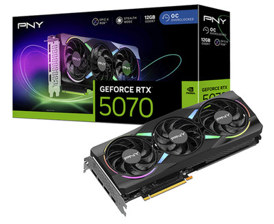 PNY Nvidia GeForce RTX 5070 EPIC-X ARGB OC 12GB GDDR7 RAM 1x HDMI 3x DP Neu 19%