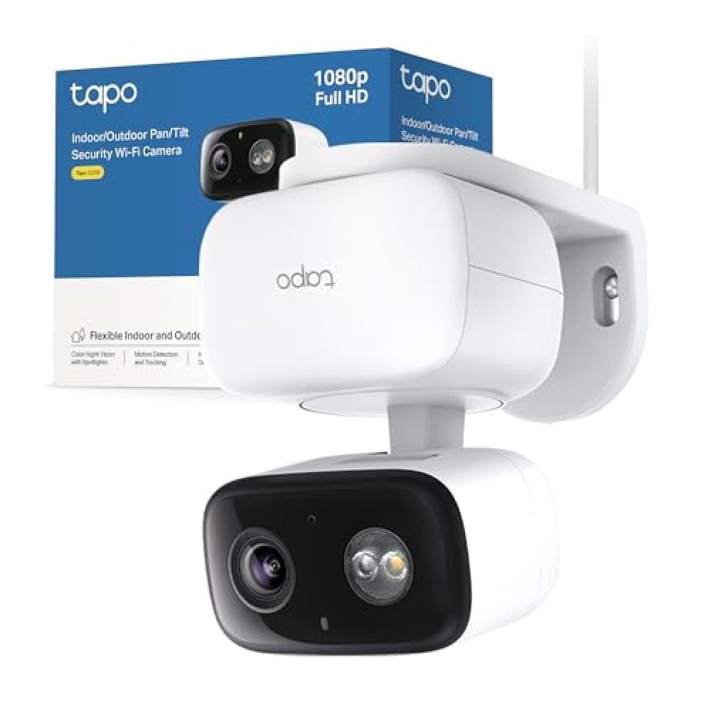 Tapo C206 Telecamera Wi-Fi Esterno FHD, 360° Visuale, IP65, Visione Notturna a 