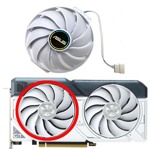 Graphics Card Cooling Fan Replacement Parts for ASUS RTX4060 4060ti DUAL WHITE - Zdjęcie 12 z 14