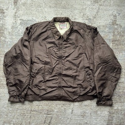 McGregor Nylon Anti-Freeze Dark Brown Lined Vintage 1950s Bomber Jacket Size 52