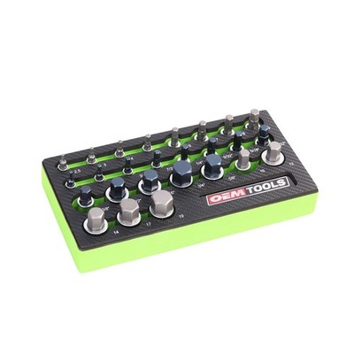 OEMTOOLS 23990 Allen Socket Set 26 Piece, Allen Wrench Socket Set SAE and Met...