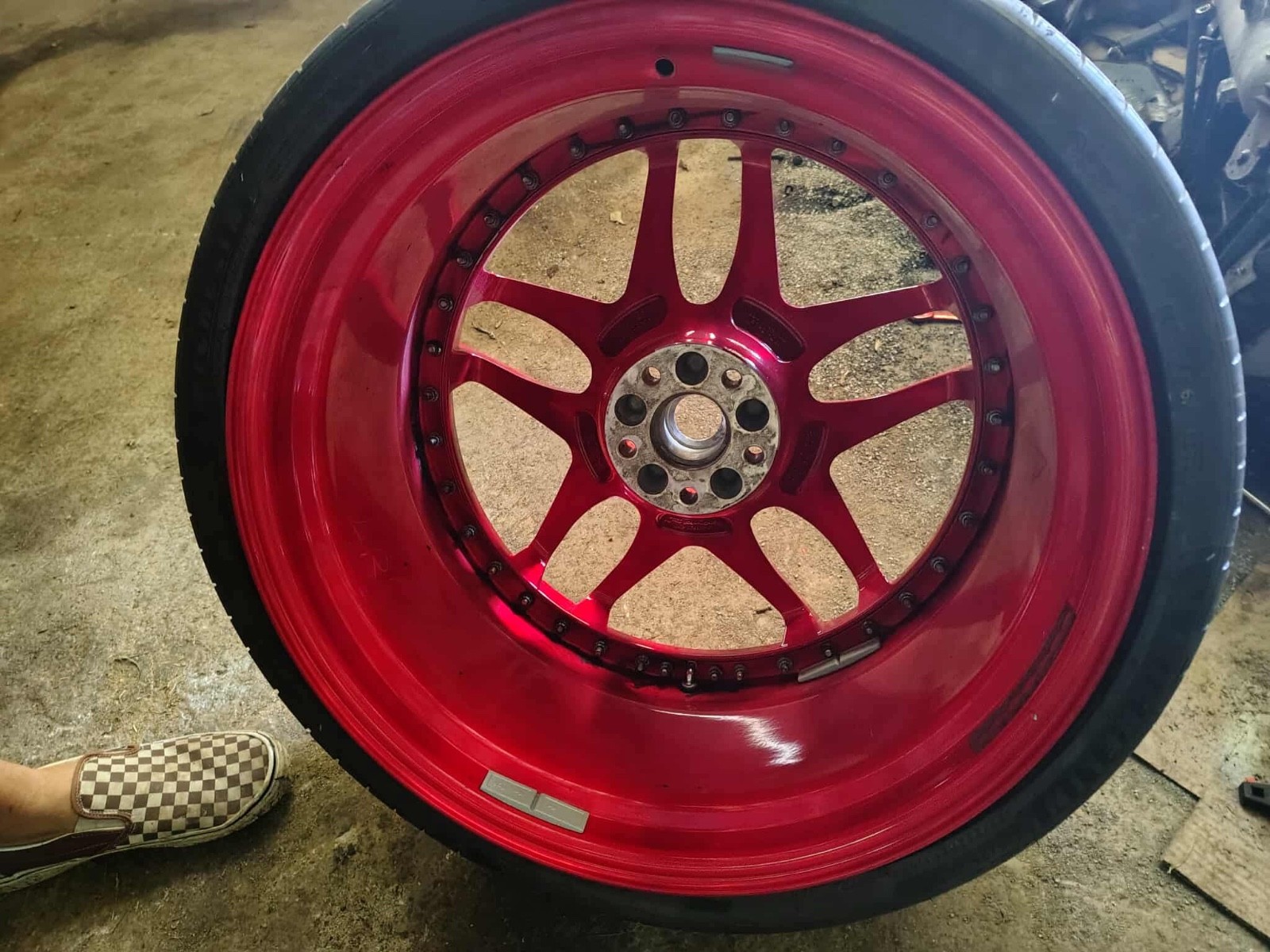 21” novitec nf7 3 piece red  Ferrari rims front/rear set