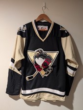 Vintage 90s Wilkes-Barre Scranton Penguins NHL Hockey CCM Black Small Jersey
