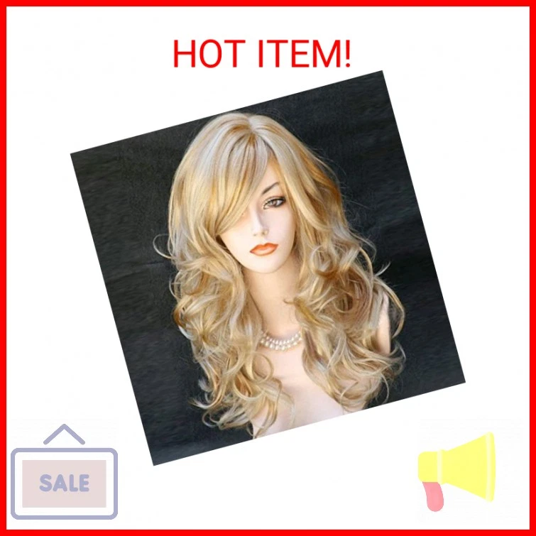 Maravillosa peluca rizada larga ondulada clara piel rubia miel superior Foto 2 de 2