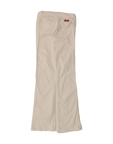 Pantalones informales DICKIES Bootcut para mujer EE. UU. 3 pequeños W28 L32 algodón blanco BF09 - Imagen 2 de 3