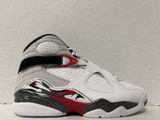 Nike Air Jordan 8 Retro White Black True Red 305381-100 Size 8