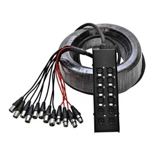 Speakers 8 Channel Low Profile XLR Send Sub Snake Cable, XLR Splitter Cable, ...