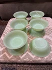 LOT 11 FIRE KING JADEITE 5" DIAMETER / 1 3/8" HIGH CEREAL CHILI BOWLS JANE RAY