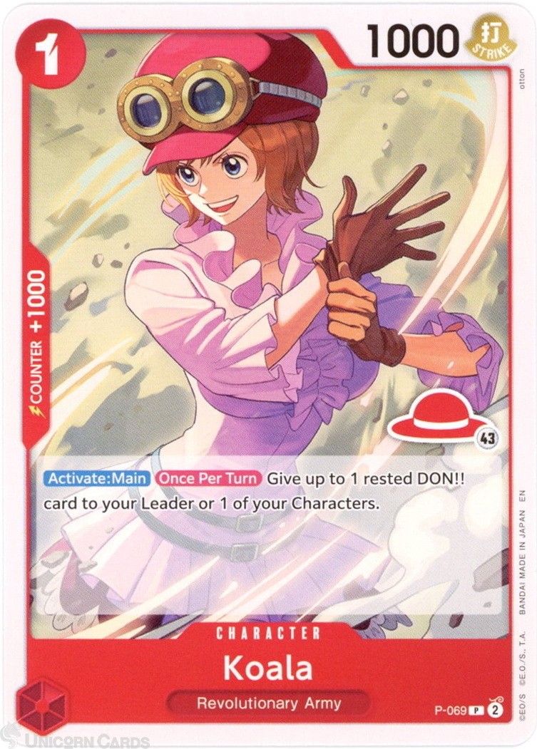 P-069 Koala : Promo Non-Foil English One Piece TCG Card : LD01: Learn Together D
