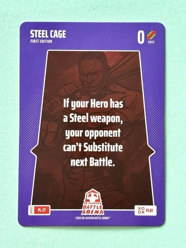 Bo Jackson Battle Arena Alpha Update ‘Steel Cage’ Play Card #PL-27