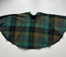 Pendleton Vintage 50s Doughnut Skirt Wool Green Plaid Rockabilly Midi Skirt Sz 8