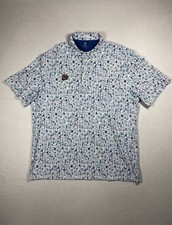 Johnnie O Hangin' Out Polo Shirt Men s 2XL White Golf Performance Preppy