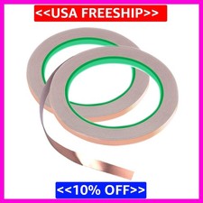 2PCS Copper Tape with Dual Side Conductive Copper Foil Tape Strong 1/4inch