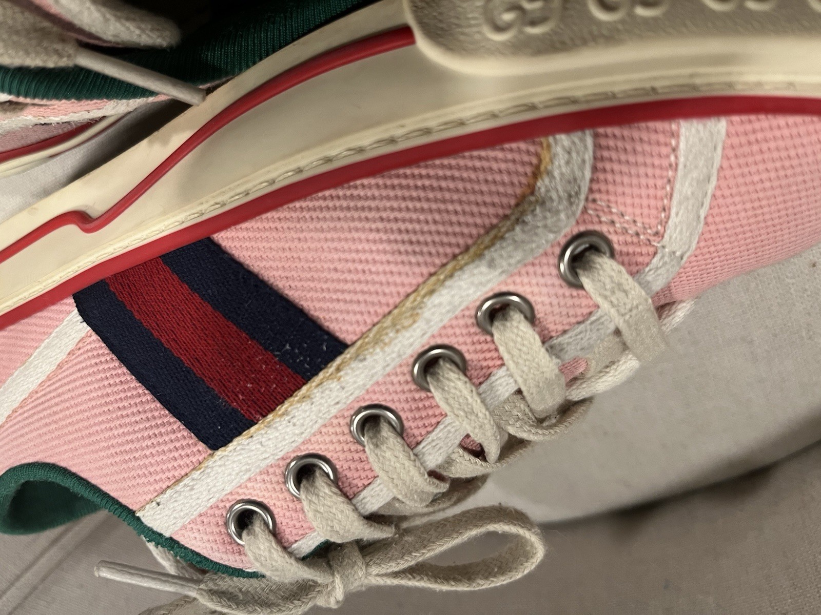 Gucci Women’s GG Gucci Pink Tennis Size 35 Or Size 5 1977 Sneakers  thumbnail 9