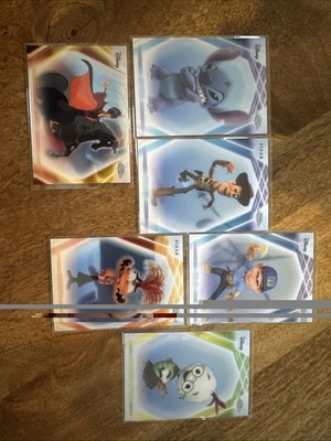 2026 Disney Topps Neon Chrome Lot - Stitch, Woody, Jafar, Felix, Anxiety & CL