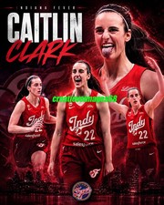Caitlin Clark Rookie WNBA All-Star  Indiana Fever 8x10 Rebel Uniform