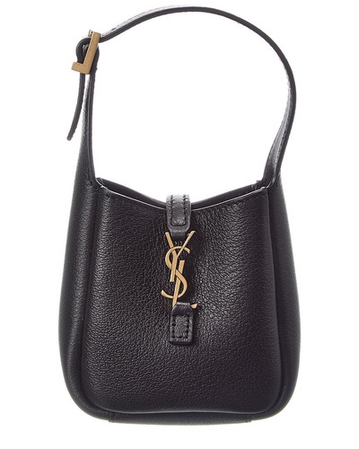 Saint Laurent Le 5 A 7 Supple Micro Leather Hobo Bag Women's Black