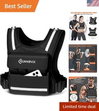 Weighted Vest, 0-40 LBS Adjustable Weight Vest with Reflective Stripe, No Weight