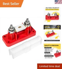 Versatile 300 Amp ANL Ceramic Fuse Kit with Enhanced Red Holder for All Vehicles