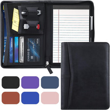 Small Portfolio Organizer, A5 Zippered Business Portfolio, Junior Padfolio Folde