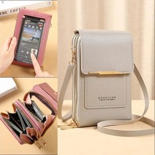 Women Touch Screen Cell Phone Bag Crossbody Shoulder Pouch Purse Wallet Key Case
