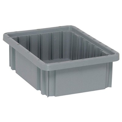 QUANTUM STORAGE SYSTEMS DG91035GY Divider Box,Gray,Polypropylene,12 8XCH2