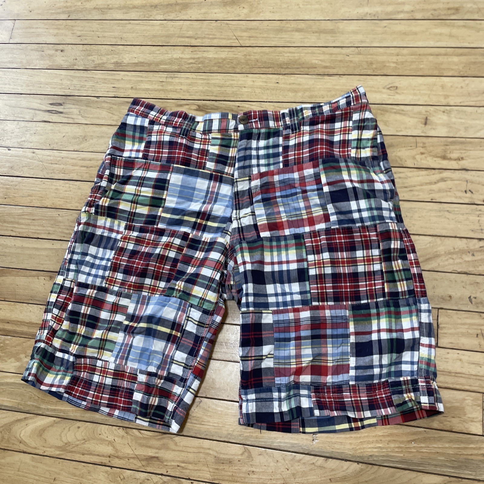 Old Navy Surplus Madras Plaid Patchwork Shorts Me… - image 22