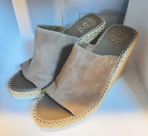 Vince Camuto Sandals 9M Brissia Suede Nubuck Leather Upper Tan NWOT - Picture 2 of 8